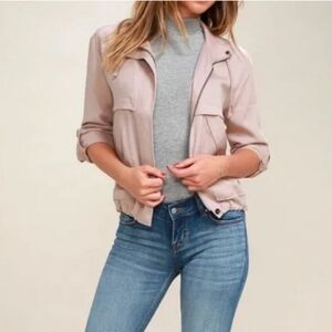 BB Dakota Women's Utility Jacket Pink Size L Large